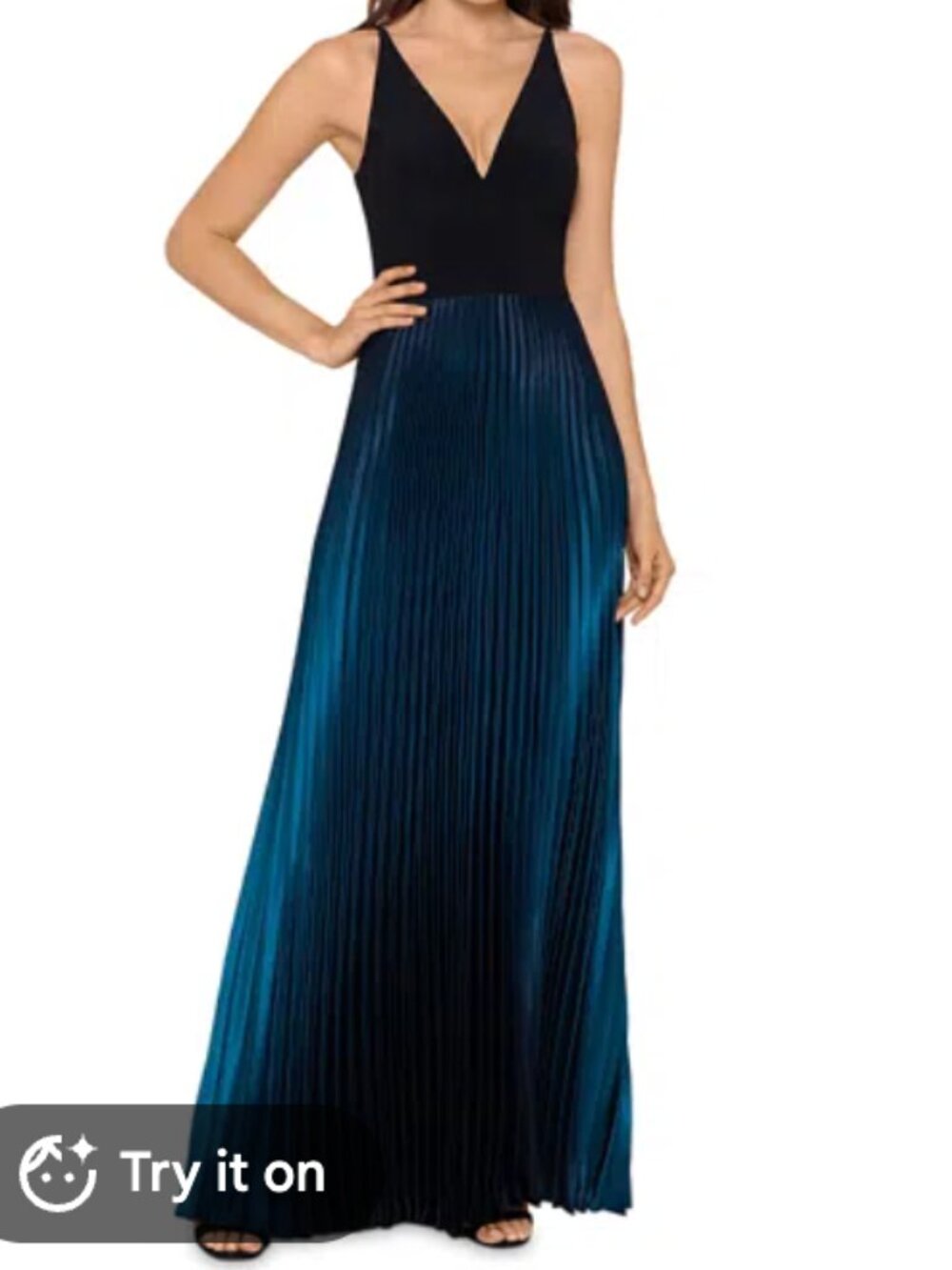 AQUA Pleated Gown
